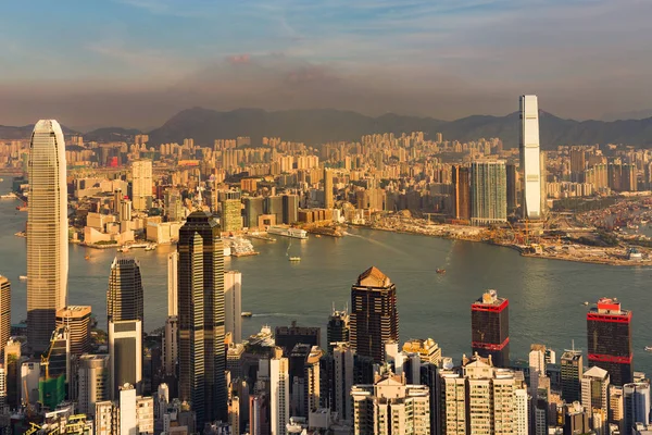 Bina, şehir iş Şehir Ofisi Hong Kong havadan görünümü