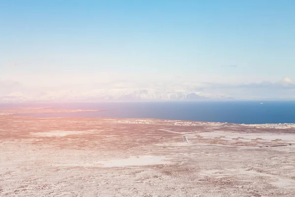 Highland Zlanda Kış Sezon Doğal Manzara Arka Plan Üzerinde — Stok fotoğraf