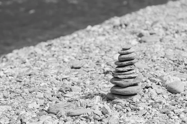 Black and White stack stone river side, abstract background