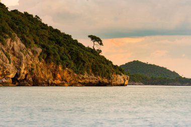 Doğal deniz sahil manzarası, doğal peyzaj arka plan