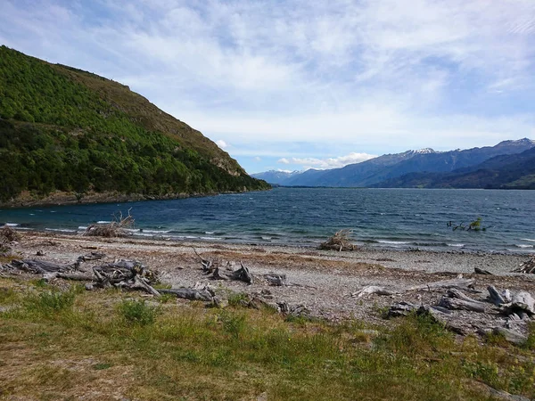 Новая Зеландия Водные Озера Природный Ландшафт Летний Сезон — стоковое фото