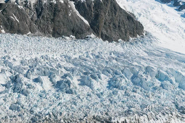 Fox Glaciar Primer Plano Temporada Invierno Nueva Zelanda Paisaje Natural —  Fotos de Stock