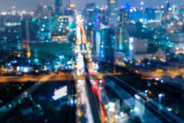 Şehir tren yolu, arka plan üzerinde bokeh hafif bulanıklık