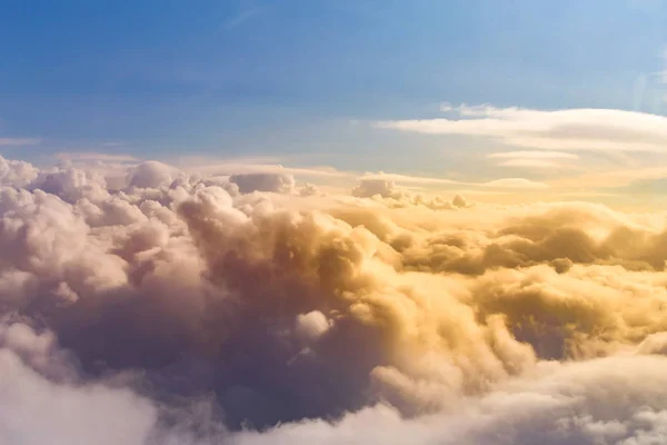 Cielo Azul Suaves Nubes Blancas Paisaje Natural Fondo —  Fotos de Stock