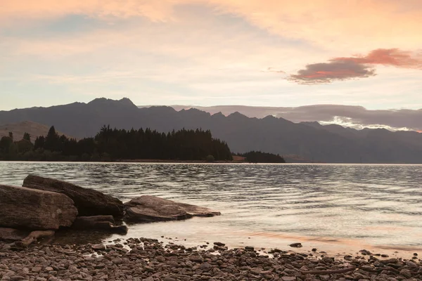 Lago Agua Wakatipu Queentown Isla Sur Nueva Zelanda Paisaje Natural —  Fotos de Stock
