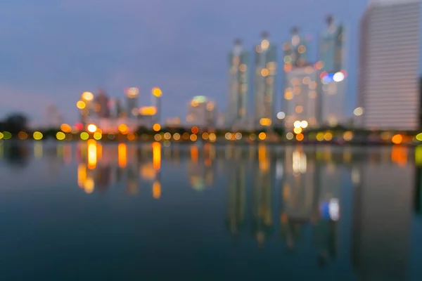 Night Blur Bokeh Light Water Reflection Abstract Background — Stock Photo, Image