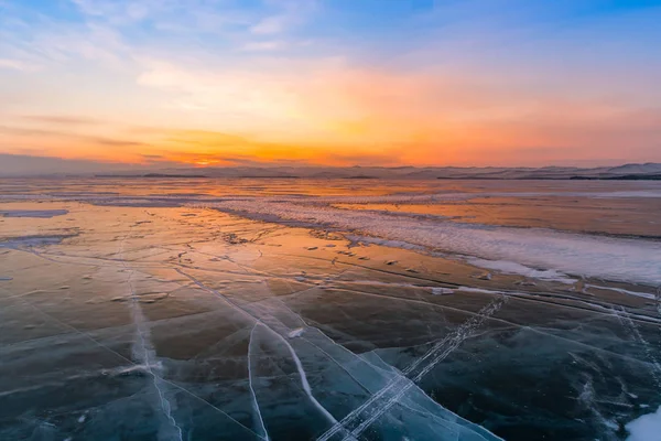 Красота Восхода Солнца Над Байкальским Водным Озером — стоковое фото