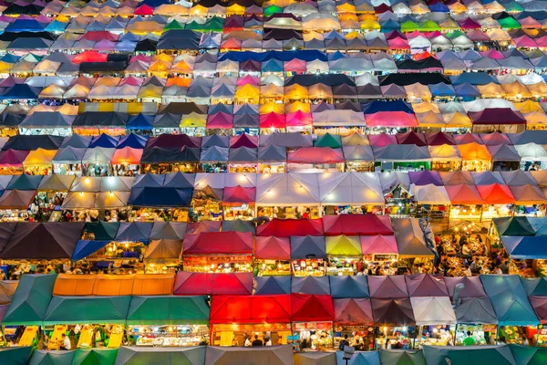 Muliple Χρώμα Τελευταίου Ορόφου Νυχτερινή Αγορά Cityscape Φόντο Στο Κέντρο — Φωτογραφία Αρχείου