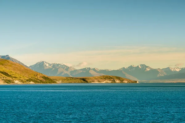 Lago Agua Natural Con Fondo Montaña Paisaje Nueva Zelanda —  Fotos de Stock