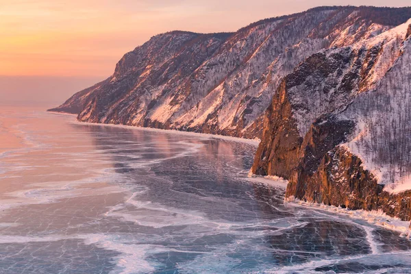 Baikalsee Schönheit Der Natürlichen Winterlandschaft Russland — Stockfoto