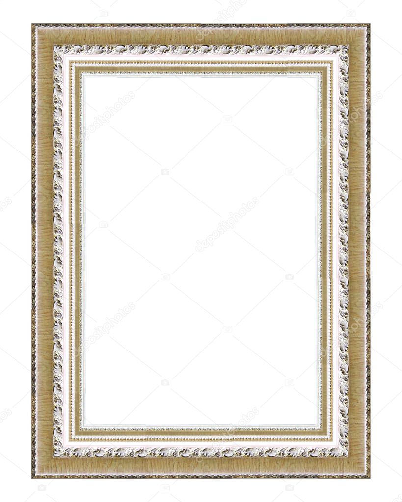 Vintage picture Frame isolated on white 