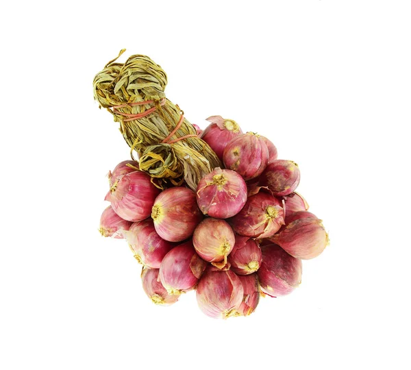 Shallot onions in group isolated on white background 