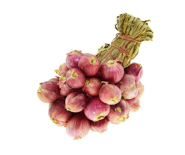 Shallot onions in group isolated on white background 