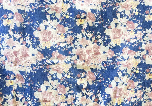 Tissu Floral Vintage Fragment Motif Textile Tapisserie Rétro Coloré Avec — Photo