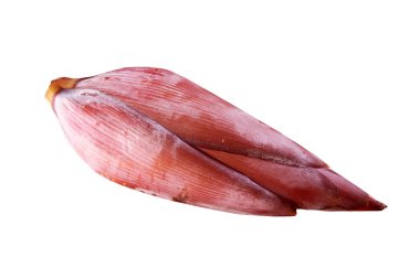 Beyaz arkaplanda yalıtılmış muz çiçeği