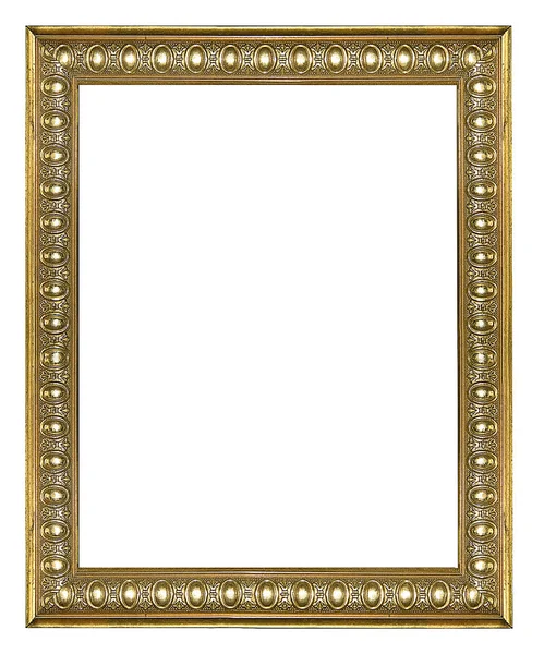Guld ram. Isolerad på vit bakgrund — Stockfoto