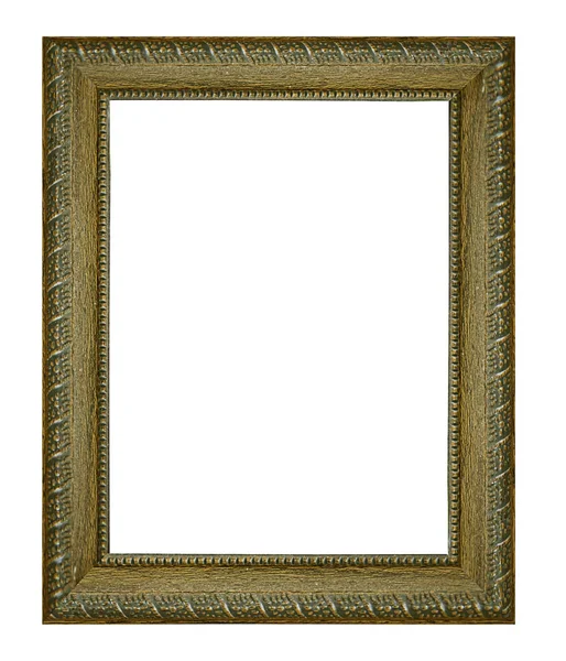 Quadro de imagem de madeira isolado no fundo branco — Fotografia de Stock