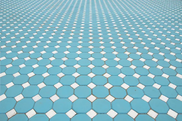 Blauwe bestrating platen, patroon tegels, bestrating cement bakstenen vloer bac — Stockfoto