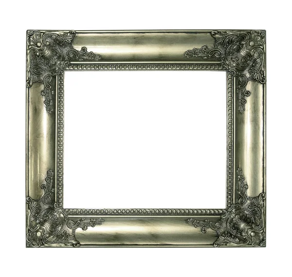 Silver picture frame isolated on white background. — Stock Photo, Image