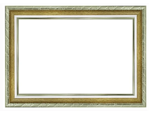 Silver picture frame isolated on white background. — Stock Photo, Image