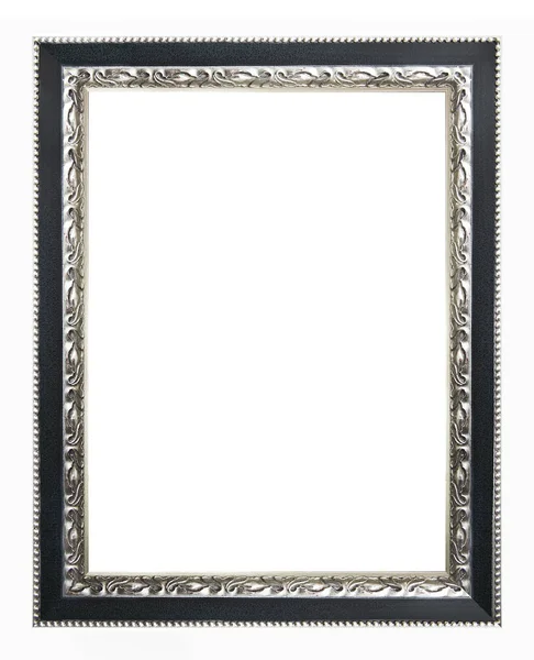 Silver picture frame isolated on white background. — Stock Photo, Image