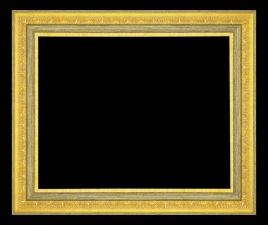 altın resim çerçevesi beyaz arkaplanda izole edildi