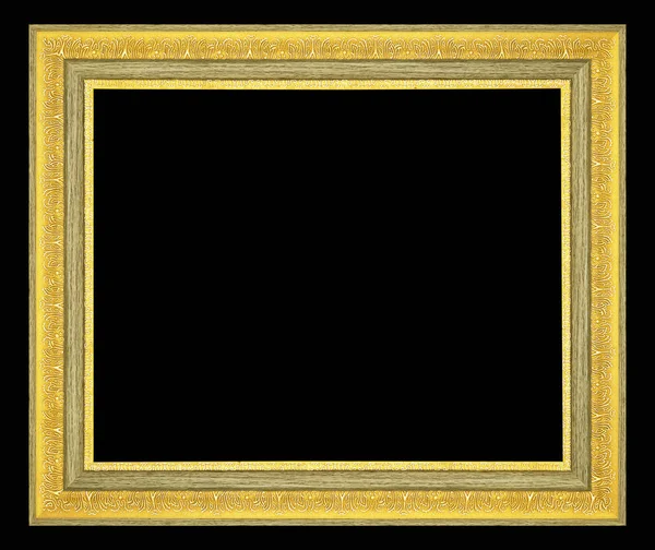 Gold picture frame isolated on white background — Stock Photo, Image