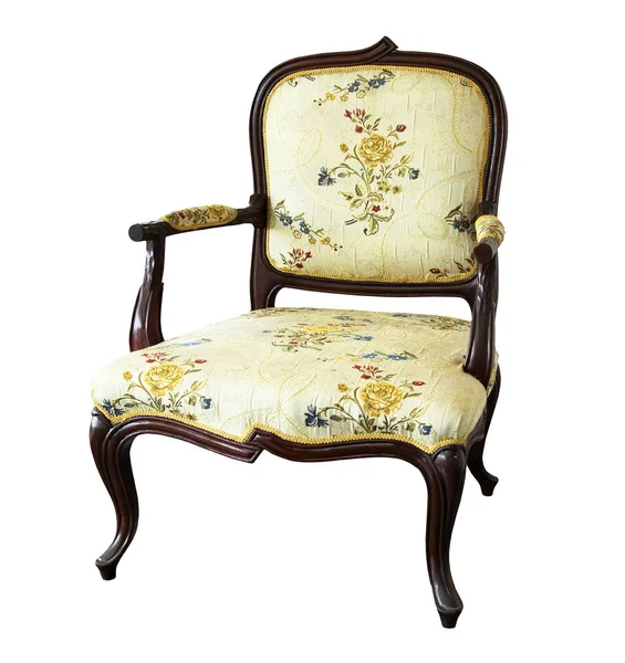 Роскошное кожаное кресло на белом фоне — стоковое фото