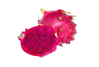 Kızıl Ejder meyvesi beyaz arkaplanda izole