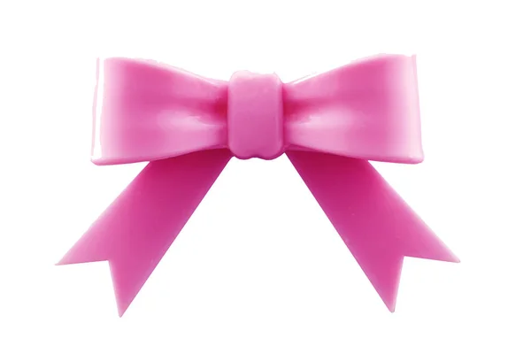 Ribbon bow made of silicone on the white background — Stock Photo, Image