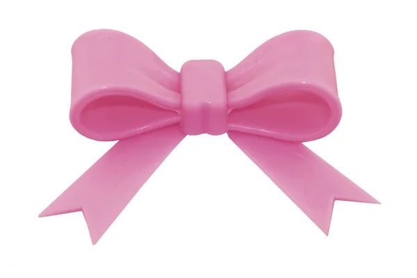 Ribbon bow made of silicone on the white background — Stock Photo, Image