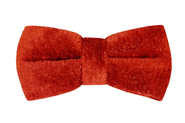 Rosso di fiocco a nastro su fondo bianco isolato — Foto Stock