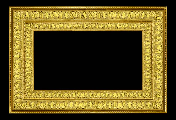 Marco de imagen de oro. Aislado sobre fondo blanco — Foto de Stock