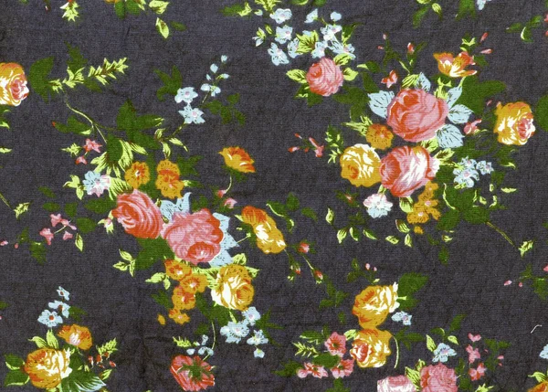 Motif floral sur la texture du tissu . — Photo