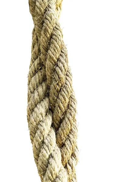 Two hemp rope isolated on white — Stock Photo, Image