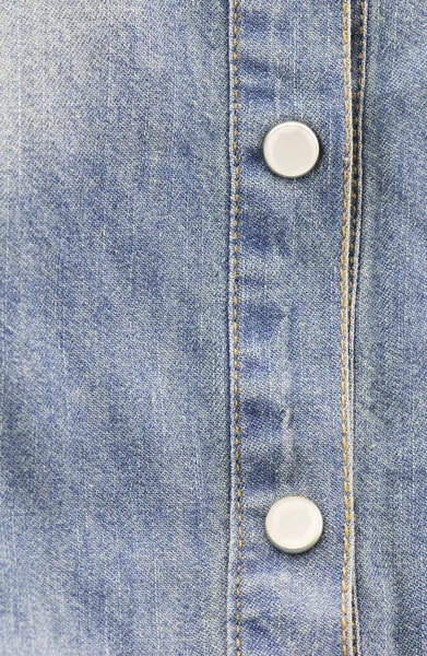 Buttons on jeans background — Stock Photo, Image