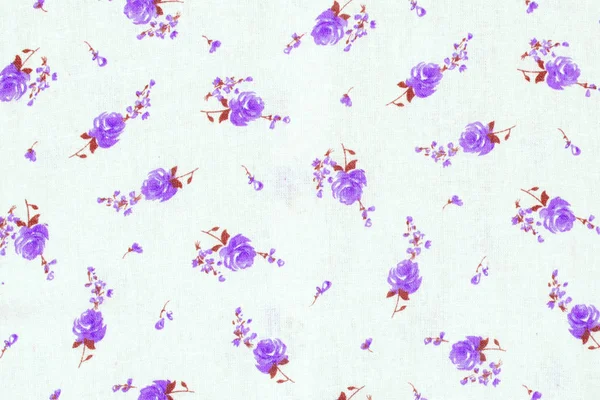 花卉图案的织物纹理. — 图库照片