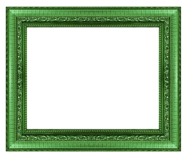 绿色相框 因白人背景而被隔离 — 图库照片