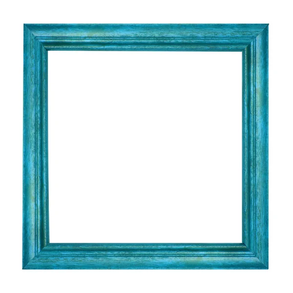 Blue Vintage Picture Photo Frame Isolated White Background — Stock Photo, Image