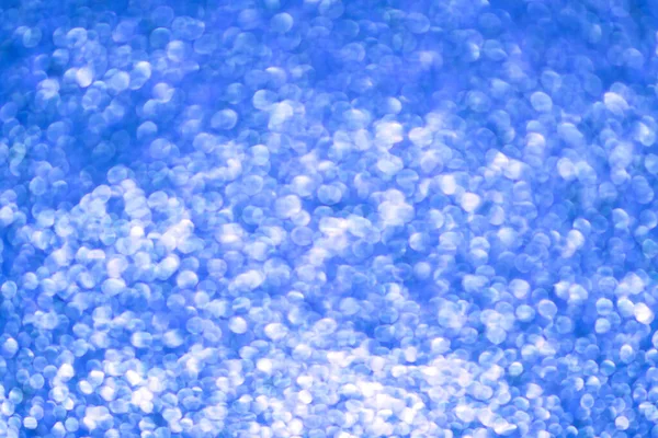 Textura Bokeh Azul Fundo Brilho Festivo Com Luzes Desfocadas — Fotografia de Stock