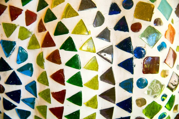 Muren Zijn Versierd Met Tegels Glas Lood Textuur Achtergrond — Stockfoto