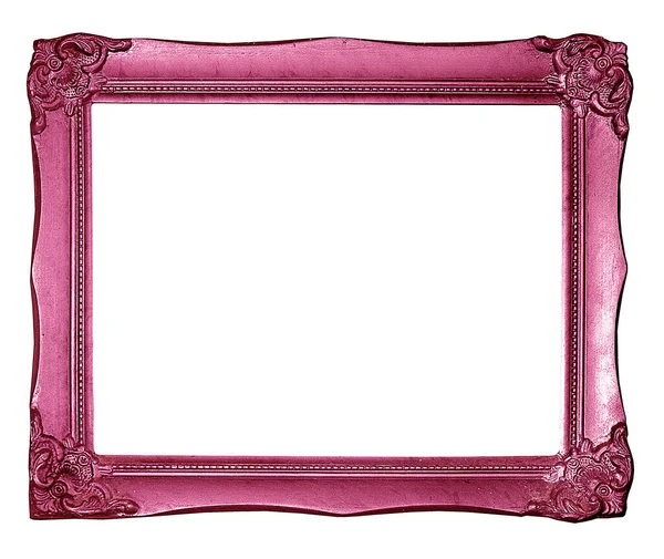 Розовая Рамка Изолированный Белом Фоне — стоковое фото