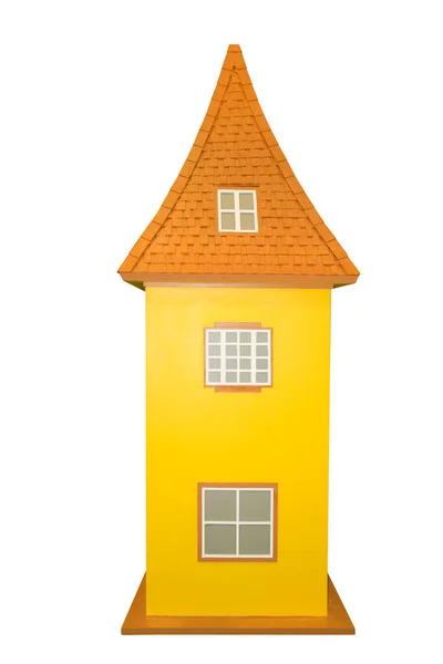 Modelhuis Dollhouse Geïsoleerd — Stockfoto