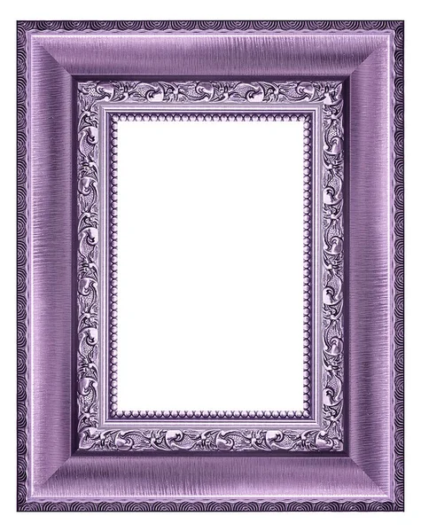 Roxo Imagem Vintage Moldura Fotos Isolado Fundo Branco — Fotografia de Stock