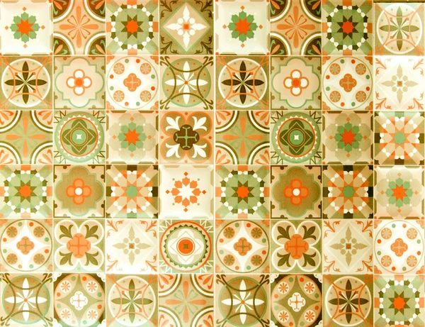 vintage eramic tiles wall decoration.Turkish ceramic tiles wall background