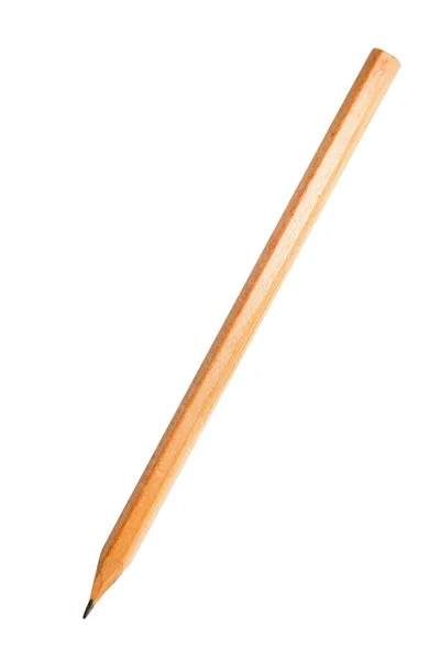 Drewniany Ołówek Izolowany Białym Tle — Zdjęcie stockowe