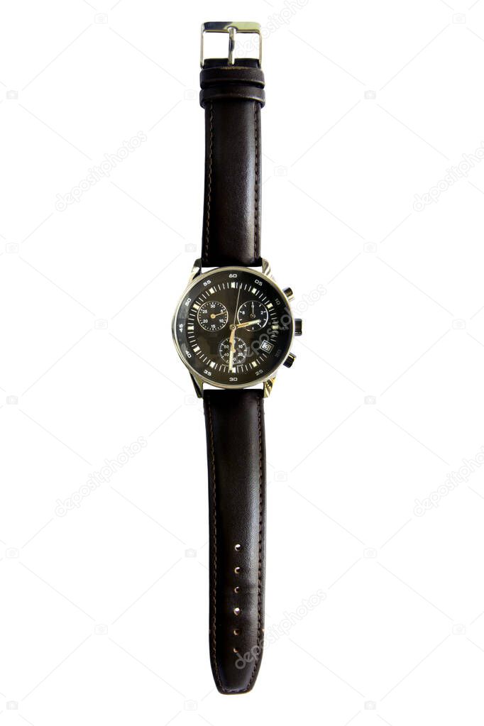 Wrist watch isolated on a white background.