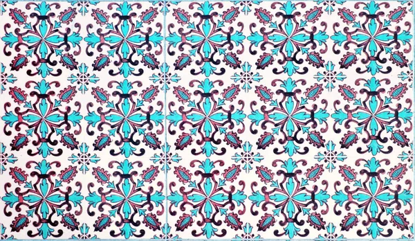 Fondo Patrón Azulejos Marroquíes Coloridos Azulejos Cerámica Vintage Decoración Pared —  Fotos de Stock