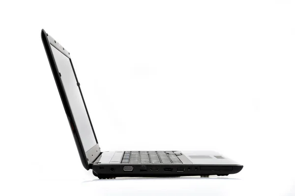 Kant Weergave Laptop Witte Achtergrond — Stockfoto