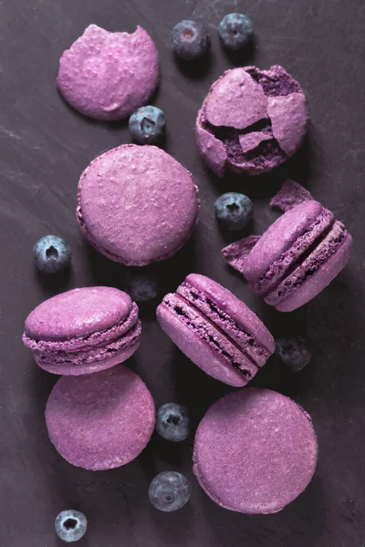 Macarons Bleuets Dessert Cokie — Photo